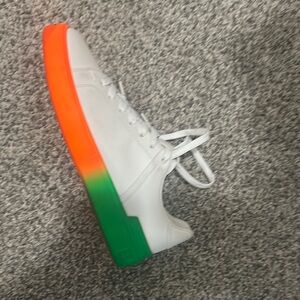 White and Multicolor Sneakers